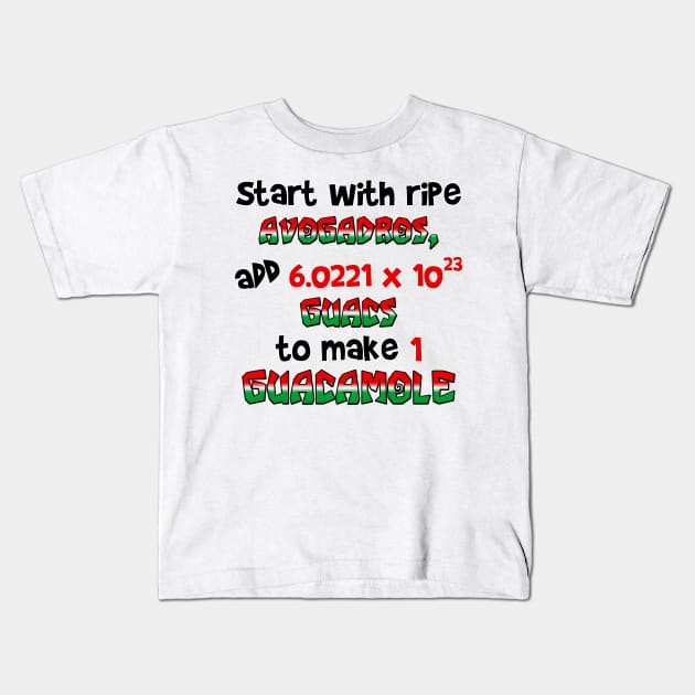 Avogadro recipe Kids T-Shirt by SnarkCentral